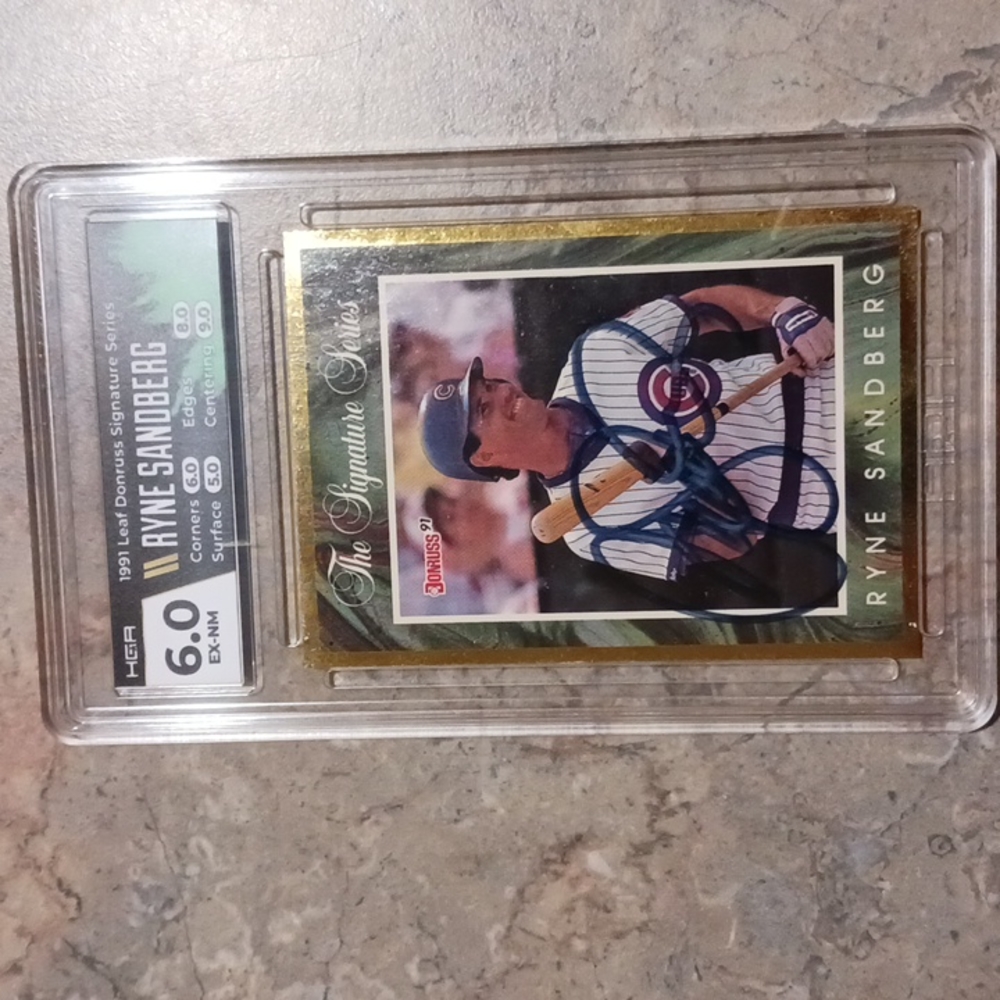 Ryan Sandberg Graded Autograph card